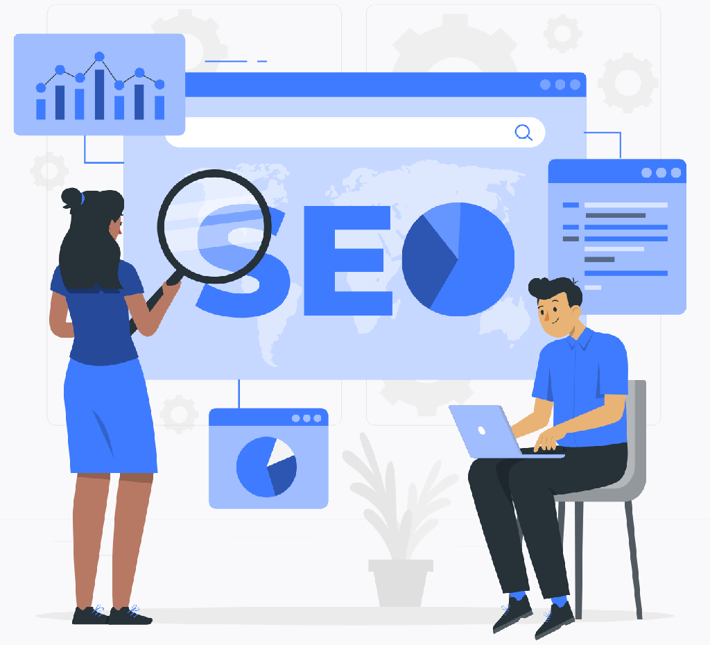Seo analytics concept illustration