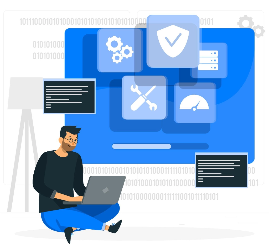 Operating system concept illustration